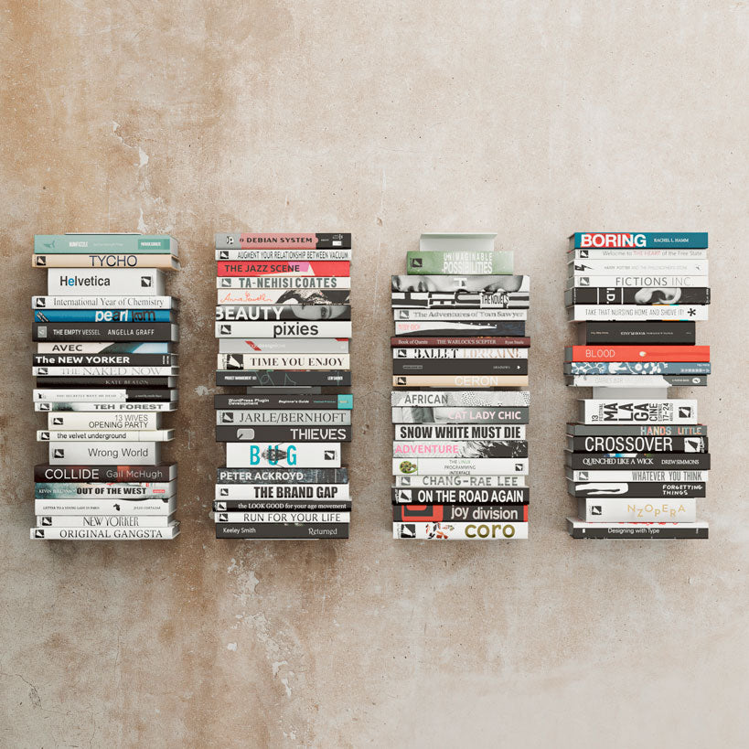 Estantes verticales flotantes para libros invisibles para pared