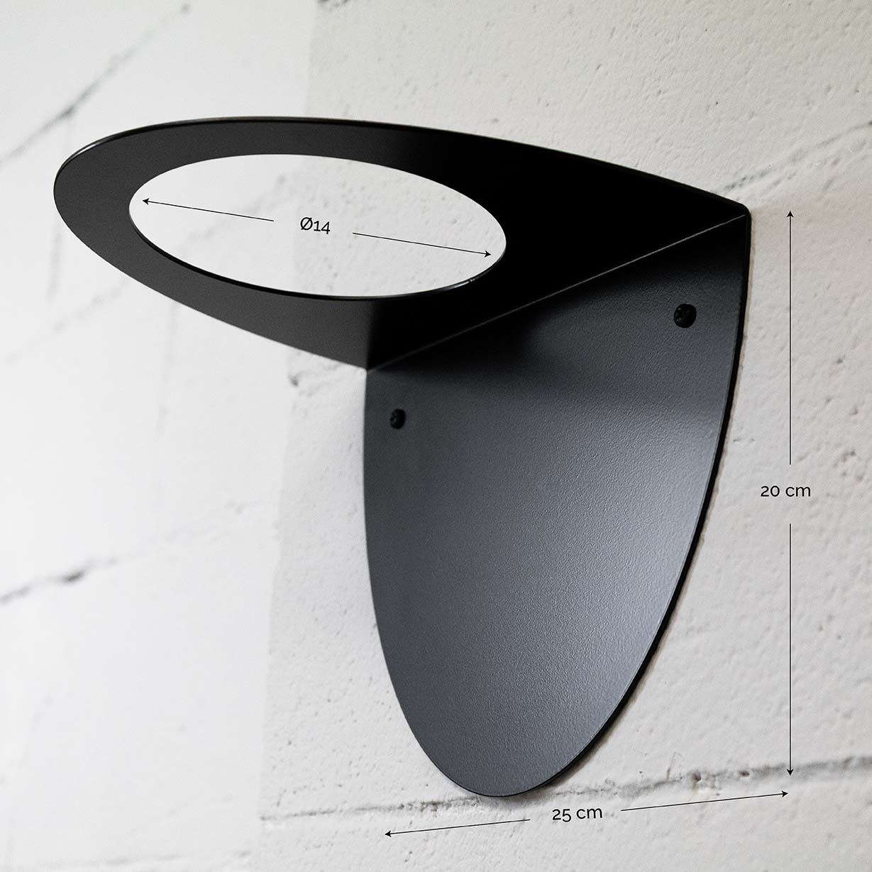 Suport de testos Metàl·lic Per a Paret Andalusia Ø14