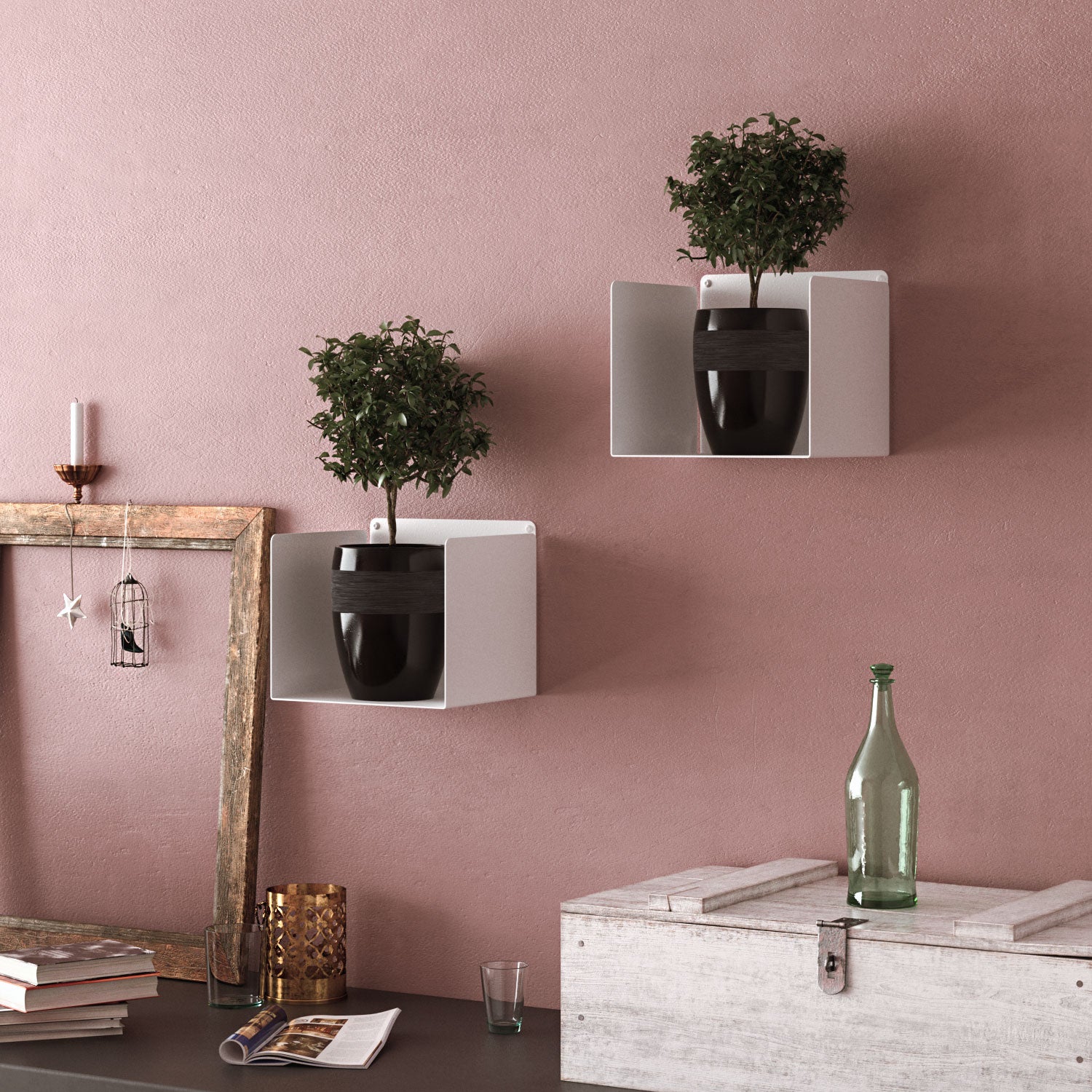 Joc de 2 - Prestatge Cub Alysa