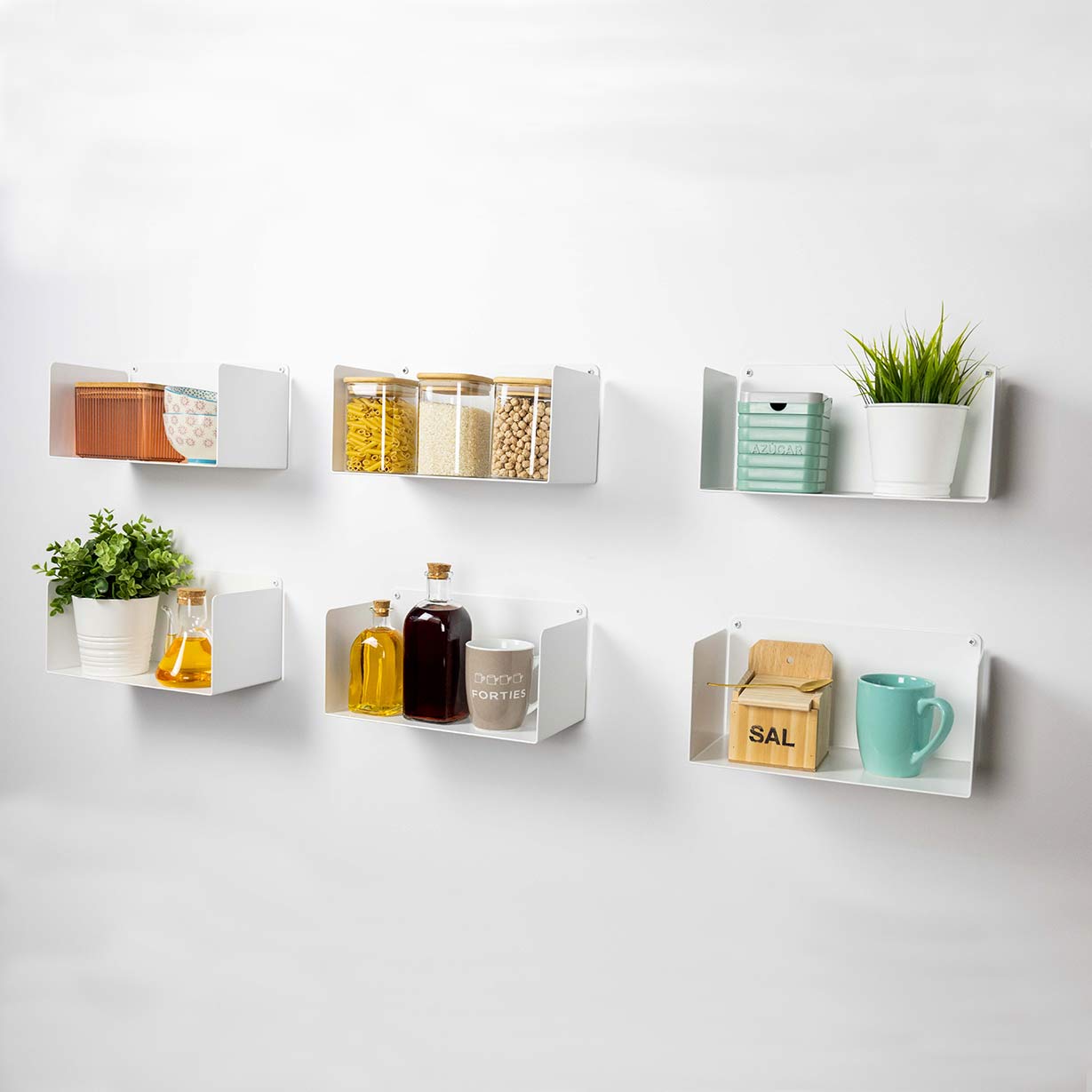 Joc de 6 - Prestatge per a cuina Alysa 30cm