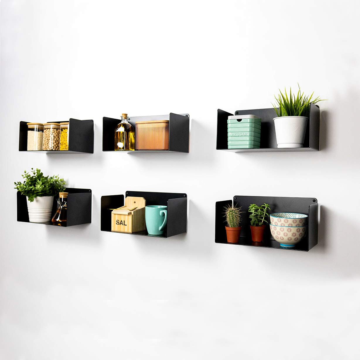 Joc de 6 - Prestatge per a cuina Alysa 30cm