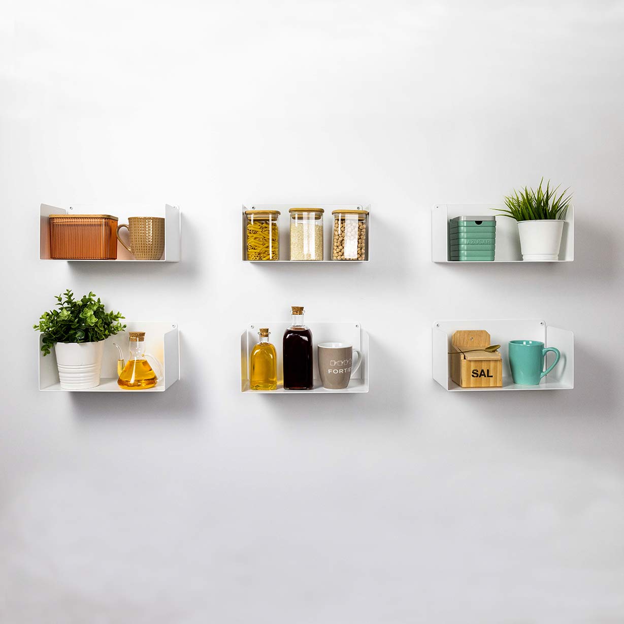 Joc de 6 - Prestatge per a cuina Alysa 30cm