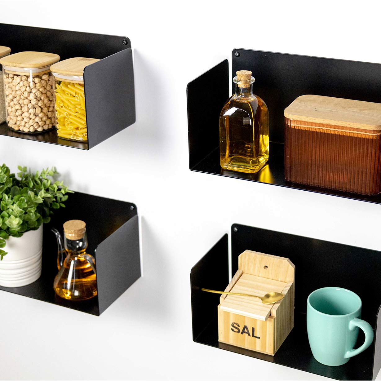 Joc de 4 - Prestatge per a cuina Alysa 30cm