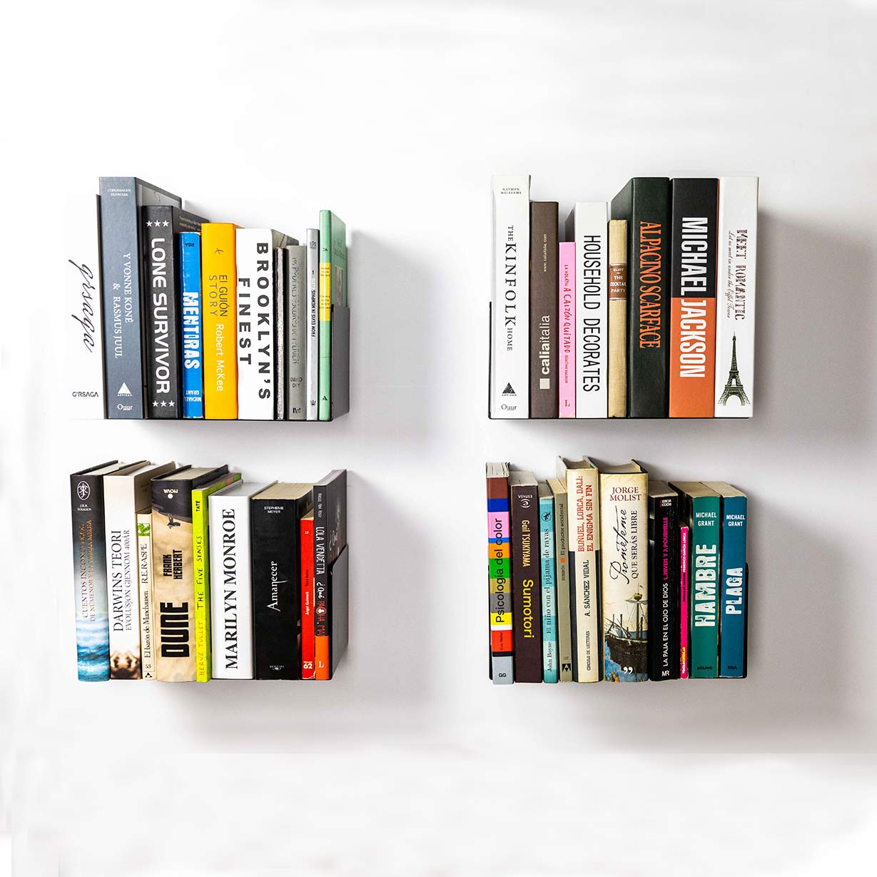 Juego de 4 - Estante para libros Alysa 30cm