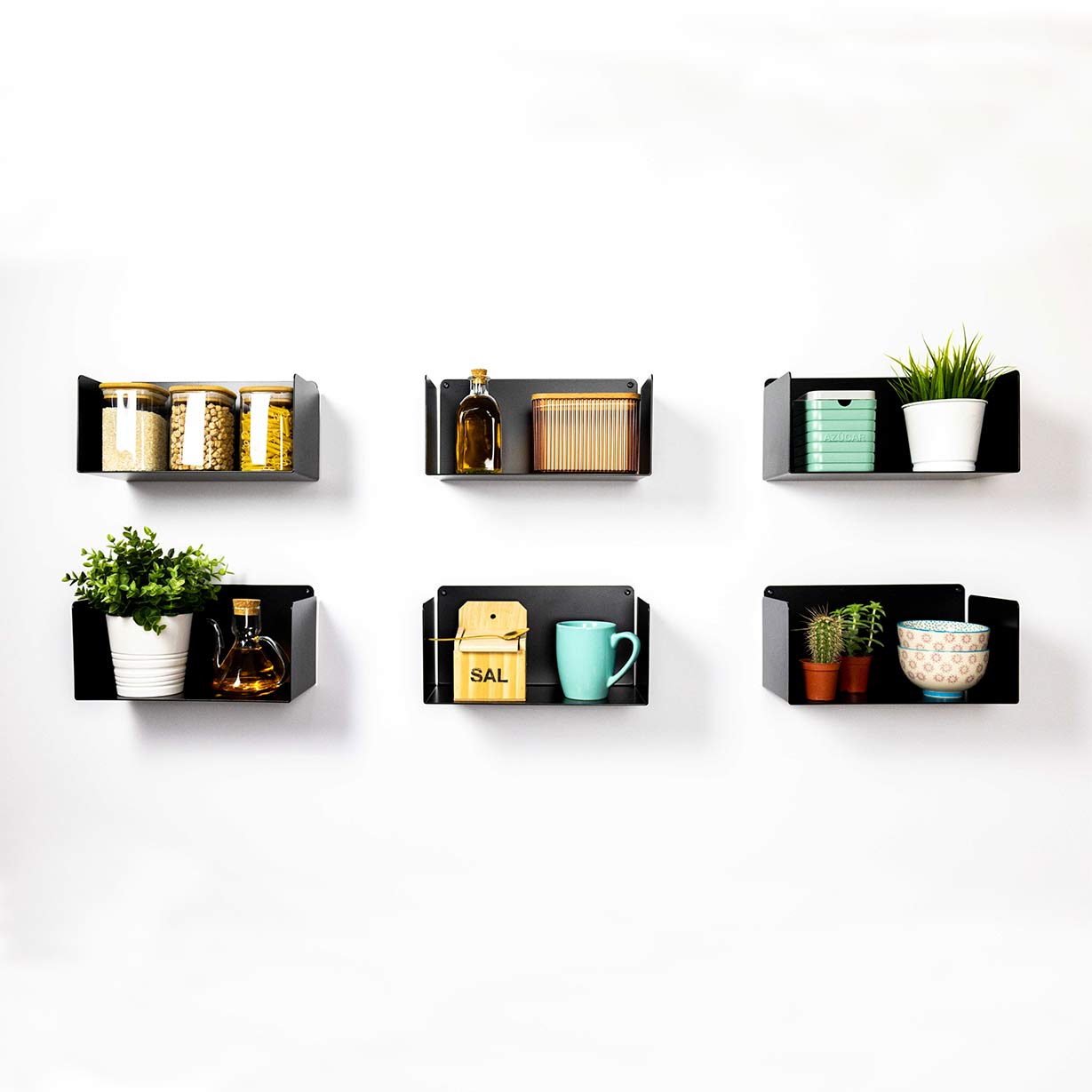 Joc de 6 - Prestatge per a cuina Alysa 30cm