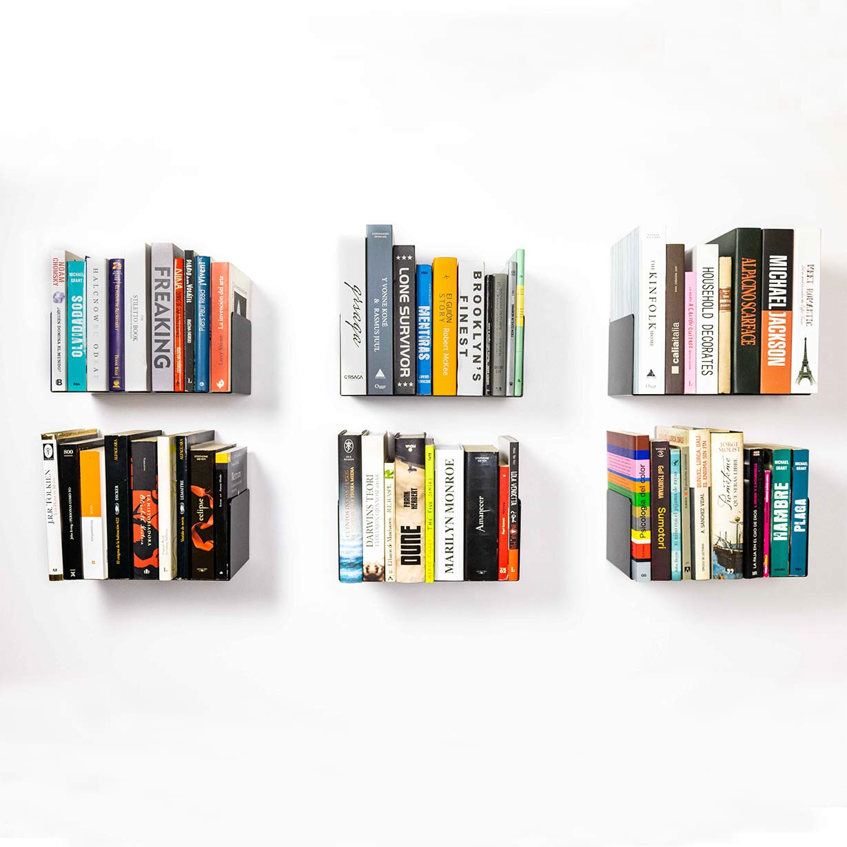 Juego de 6 - Estante para libros Alysa 30cm