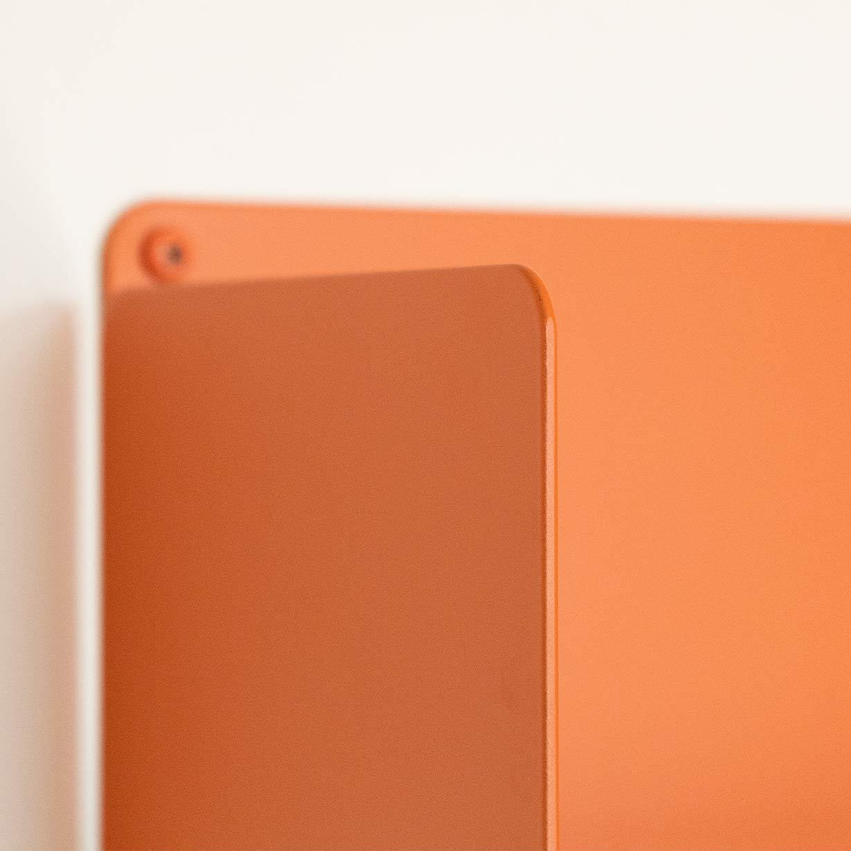 Balda flotante naranja terracota para pared, metal resistente, para libros, plantas y decoración moderna