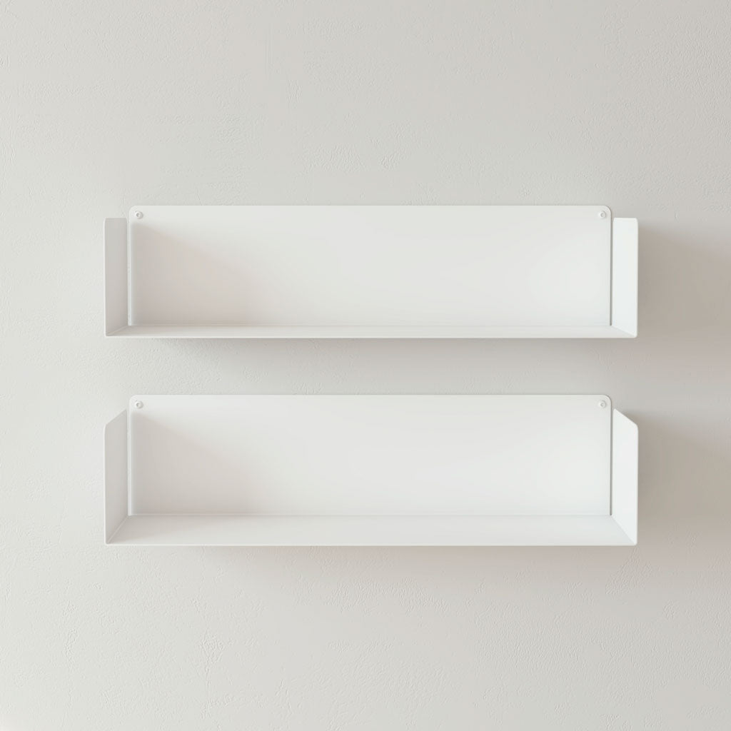 Estantes flotantes de pared blancos, metal resistente, 60cm, para libros o cocina