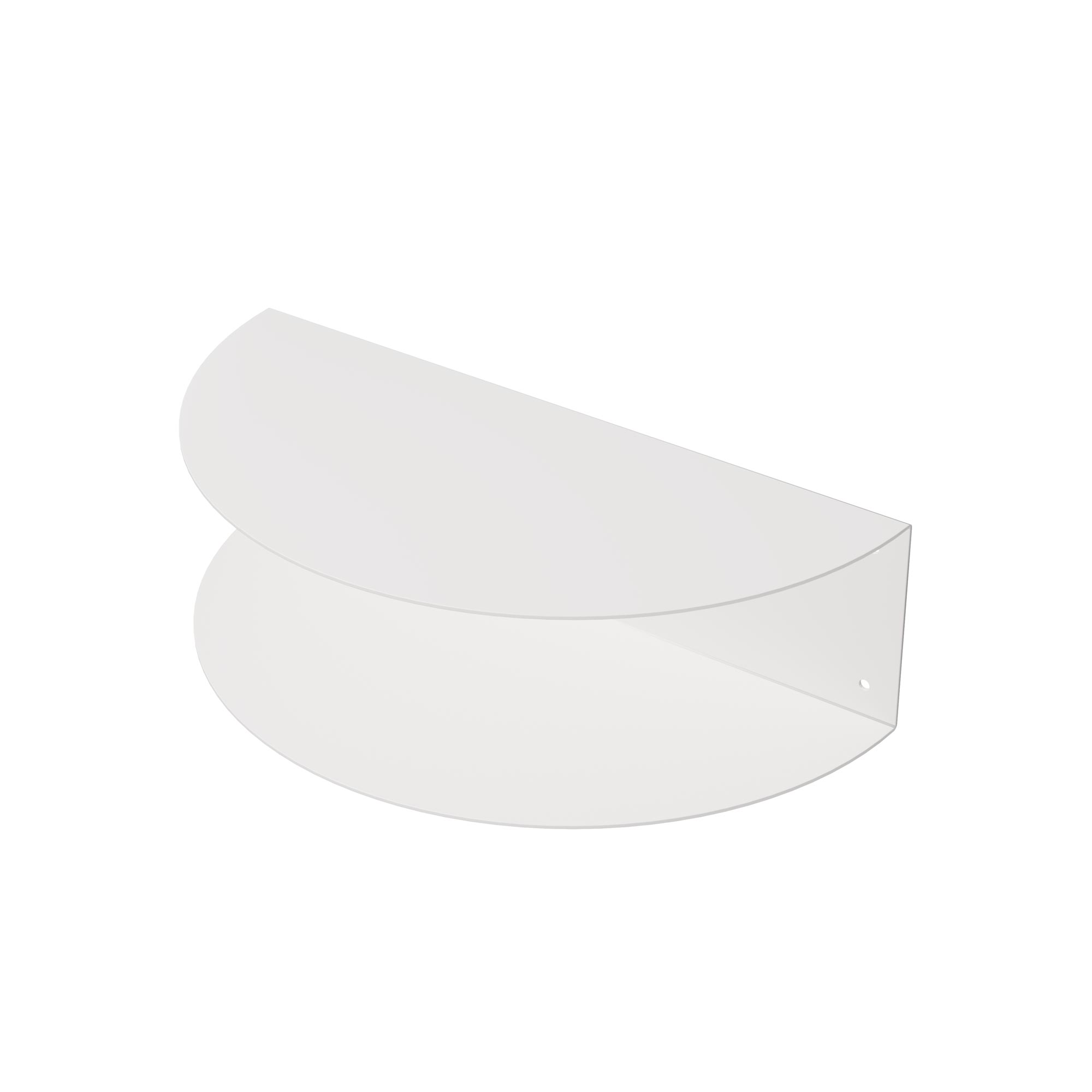 Mesita de noche metálica blanca flotante, acero, Kion Home, 40cm